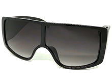 Futuristic Modern Rerto Blinder Shield Style SUNGLASSES Black Frame 6360