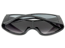 Futuristic Modern Rerto Blinder Shield Style SUNGLASSES Black Frame 6360