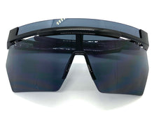 Oversized Retro Sporty Wrap Around Shield Style SUNGLASSES Large Black Frame 59087