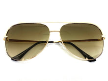 Classic Vintage Retro Aviator Style SUNGLASSES Gold Frame Honey Lens P0218