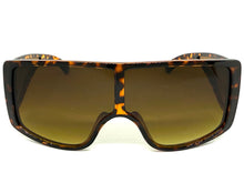 Futuristic Modern Rerto Blinder Shield Style SUNGLASSES Tortoise Frame 6360