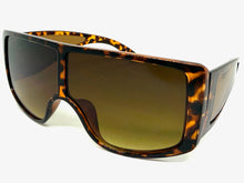 Futuristic Modern Rerto Blinder Shield Style SUNGLASSES Tortoise Frame 6360