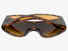 Futuristic Modern Rerto Blinder Shield Style SUNGLASSES Tortoise Frame 6360