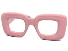 Oversized Exaggerated Retro Clear Lens EYEGLASSES Large Pink Optical Frame - RX Capable 80554