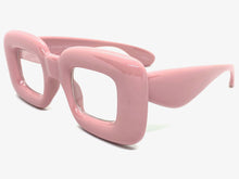 Oversized Exaggerated Retro Clear Lens EYEGLASSES Large Pink Optical Frame - RX Capable 80554