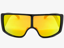 Futuristic Modern Rerto Blinder Shield Style SUNGLASSES Black Frame 6361