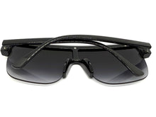 Oversized Elegant Modern Rerto Shield Style SUNGLASSES Large Black Frame 8300