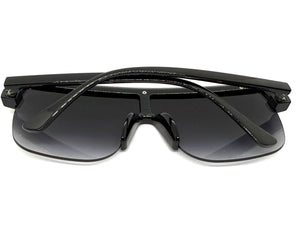 Oversized Elegant Modern Rerto Shield Style SUNGLASSES Large Black Frame 8300