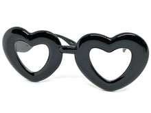 Exaggerated Retro Clear Lens EYEGLASSES Large Heart Shape Black Frame 80557