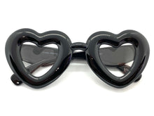 Exaggerated Retro Clear Lens EYEGLASSES Large Heart Shape Black Frame 80557