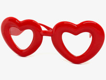 Exaggerated Retro Clear Lens EYEGLASSES Large Heart Shape Red Frame 80557