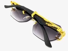 Classy Elegant Sophisticated Modern Luxury Style SUNGLASSES Rimless Gold Frame 5250