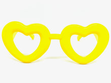 Exaggerated Retro Clear Lens EYEGLASSES Large Heart Shape Yellow Frame 80557