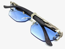 Classy Elegant Sophisticated Modern Luxury Style SUNGLASSES Rimless Silver Frame 5250