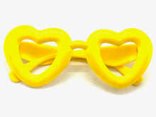 Exaggerated Retro Clear Lens EYEGLASSES Large Heart Shape Yellow Frame 80557