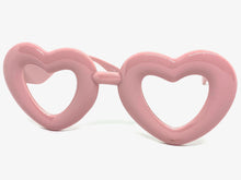 Exaggerated Retro Clear Lens EYEGLASSES Large Heart Shape Pink Frame 80557