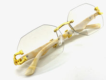 Classy Elegant Sophisticated Modern Luxury Style SUNGLASSES Rimless Gold Frame 5250