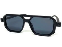 Classic Vintage Retro Aviator Style SUNGLASSES Square Matte Black Frame 80344