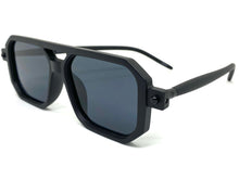 Classic Vintage Retro Aviator Style SUNGLASSES Square Matte Black Frame 80344