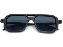 Classic Vintage Retro Aviator Style SUNGLASSES Square Matte Black Frame 80344