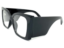 Oversized Exaggerated Retro Cat Eye Style Clear Lens EYEGLASSES Super Thick Black Optical Frame - RX Capable 6107