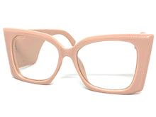 Oversized Exaggerated Retro Cat Eye Style Clear Lens EYEGLASSES Super Thick Pink Optical Frame - RX Capable 6107