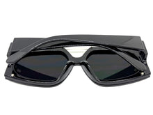Oversized Futuristic Modern Rerto Shield Style SUNGLASSES Large Black Frame 8350