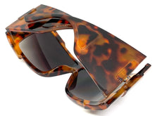 Oversized Classic Modern Retro Wrap Shield Style SUNGLASSES Huge Super Thick Tortoise Frame 80636