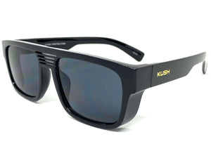 Classic Biker Gangster Hardcore KUSH SUNGLASSES Square Black Frame 80704