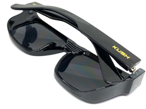 Classic Biker Gangster Hardcore KUSH SUNGLASSES Square Black Frame 80704