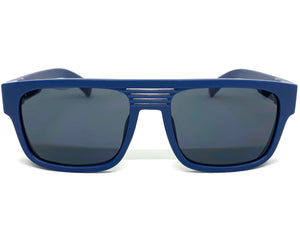 Classic Biker Hardcore SUNGLASSES Square Blue Frame 80704