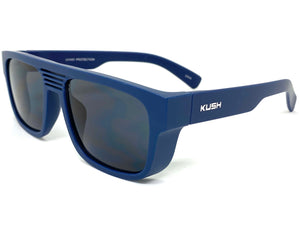 Classic Biker Hardcore SUNGLASSES Square Blue Frame 80704