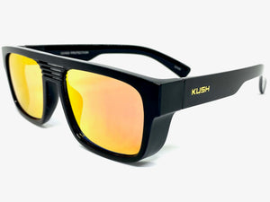 Classic Biker Gangster Hardcore KUSH SUNGLASSES Square Black Frame 80705