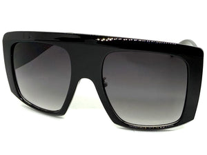Oversized Classic Vintage Rerto Style SUNGLASSES Large Black Frame 1076