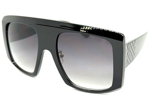 Oversized Classic Vintage Rerto Style SUNGLASSES Large Black Frame 1076