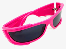 Classic Modern Retro Wrap Around Luxury SUNGLASSES Super Thick Fuchsia Frame 80637