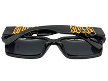 OVERSIZED Classic Hardcore Biker Gangster Style LOCS SUNGLASSES XXL Black Frame - Dark Lens 91255