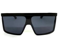 Oversized Exaggerated Modern Rerto Shield Style SUNGLASSES X-Large Black Frame 8001