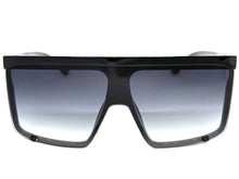 Oversized Exaggerated Modern Rerto Shield Style SUNGLASSES X-Large Black Frame 8001