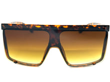 Oversized Exaggerated Modern Rerto Shield Style SUNGLASSES X-Large Tortoise Frame 8001