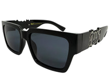 OVERSIZED Classic Hardcore Biker Gangster Style LOCS SUNGLASSES XXL Black Frame - Dark Lens 91255
