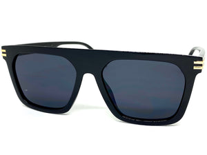 Classic Biker Vintage Retro Hardcore SUNGLASSES Square Black Frame 80783