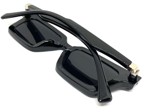 Classic Elegant Vintage Retro Style SUNGLASSES Square Black Frame P0260