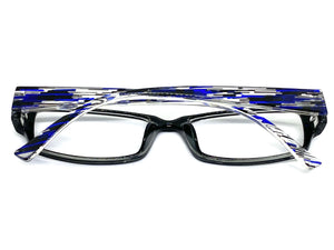 Classy Contemporary Modern Style Clear Lens EYEGLASSES Black Fashion Frame 8079