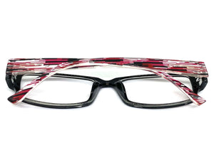 Classy Contemporary Modern Style Clear Lens EYEGLASSES Black Fashion Frame 8079