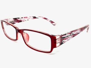 Classy Contemporary Modern Style Clear Lens EYEGLASSES Red Fashion Frame 8079