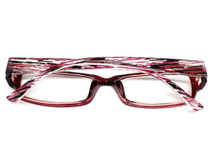 Classy Contemporary Modern Style Clear Lens EYEGLASSES Red Fashion Frame 8079