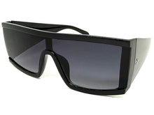 Exaggerated Classy Elegant Modern Rerto Shield Style SUNGLASSES Thick Black Frame 48484