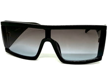 Exaggerated Classy Elegant Modern Rerto Shield Style SUNGLASSES Thick Black Frame 48484