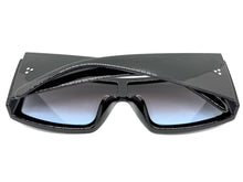 Exaggerated Classy Elegant Modern Rerto Shield Style SUNGLASSES Thick Black Frame 48484